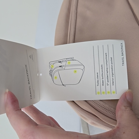 NWT All In Motion Travel Backpack Cream Tan - Picture 5 of 8